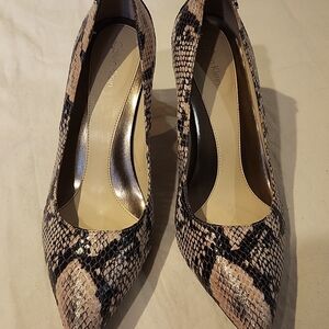 Calvin Klein Nadine high heels pump snakeskin pink and black